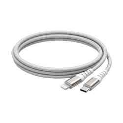 Force Power Câble USB-C vers Lightning MFi 3A Power Delivery 60W Renforcé Tressé 2m Blanc