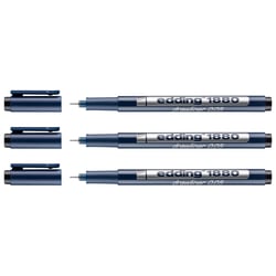 Lot de 3 feutres de précision EDDING 1880 pointe calibrée 0,2 mm - Noir