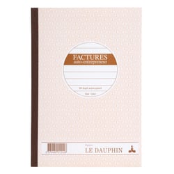 Manifold autocopiant 210X148 Factures auto-entrepreneur 50 dupli - Avoine - x 3 - Le Dauphin