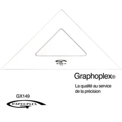 Graphoplex - Equerre 45° 3 bords droits 37 cm