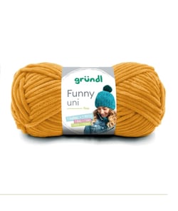 Fil à tricoter effet velour FUNNY - Grundl - 100 Gr - Oeko-Tex 31 Jaune