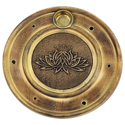 Porte-bâtons d'encens lotus en bois de papri 9.5 cm