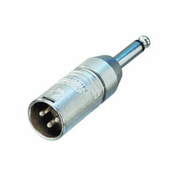 Neutrik Adaptateur XLR 3-Pin vers 6,35 mm Mâle Polyvalent Argent
