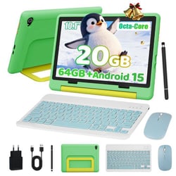 Tablette enfant KOTSREN Android 15 Vert 10.1 pouces