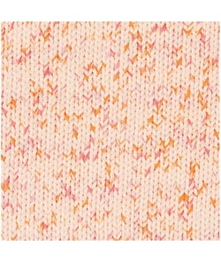 Fil à tricoter CREATIVE COTTON PRINT ARAN - Rico Design Ecru (016 - LILAS/ORANGE)