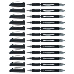 Lot de 12 Stylos roller UNI-BALL - Jetstream SX210 - Noir - Pointe moyenne 1 mm