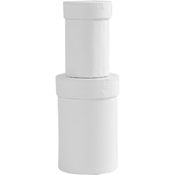 Boîtes rondes, H : 7+9 cm, dim. 4,5+6 cm, blanc, 2 pièces/ 1 set