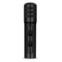 Microphone Karaoke Portable Pour IOS Android Avec Carte Son Intégrée Rose Noir YONIS