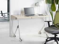 Bureau pliable Panneau de particules mélaminé (MFC) Marron clair BENDI - Beliani