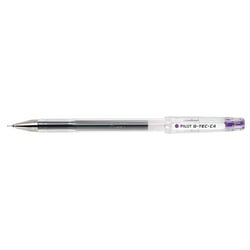 Stylo roller PILOT - G-TEC-C4 - Encre gel violette - Pointe ultra fine 0,4 mm