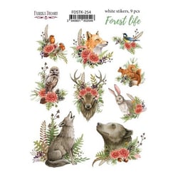 Planche de stickers couleur embelissement Fabrika Decoru FOREST LIFE 254