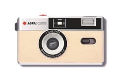 AGFAPHOTO - Appareil Photo Analogique Réutilisable - Finition Beige Classique - Idéal pour Immortaliser des Moments Intemporels