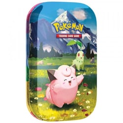 Mini-tin pokémon me2.5 méga evolution : héros transcendants : mélofée et germignon - asmodee - cartes à collectionner française