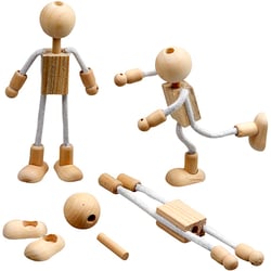 Flexi bonhommes, H : 12 cm, 4 set/ 1 Pq.