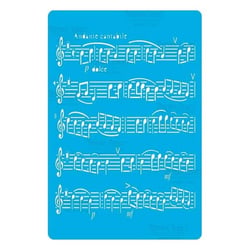 Pochoir plastique souple réutilisable 18,5 x 14,5 cm Fabrika Decoru PARTITION 094