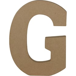Support en papier mâché DÉCOPATCH - Lettre majuscule G - 20 cm - Brun
