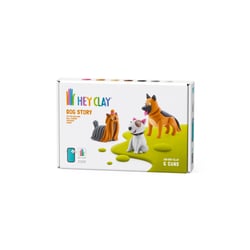 Pâte auto-durcissante Hey Clay 6 pots Histoire de Chiens - Tomy