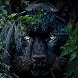 Tableau sur toile panthère 90x90 cm