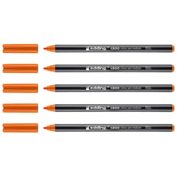 Lot de 5 feutres de coloriage - EDDING - Pointe moyenne 2 mm - Orange