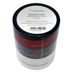 Masking tape - 4 rubans adhésif - Blanc/Gris/Rouge/Noir - Pour aquarelle - Imperméable - 4 tailles