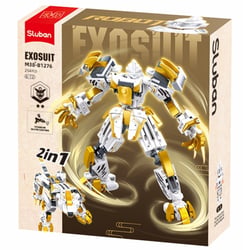 Robot Mecha 2 en 1 blanc jaune - Sluban