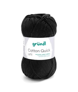 Fil à tricoter COTTON QUICK UNI - Gründl - PPSC - certifié Oeko-Tex 11 Noir