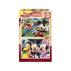 2 supers puzzles mickey 50p bois - Educa Borras - Rouge