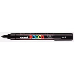 Lot de 12 marqueurs peinture pointe conique moyenne - POSCA PC5M - Noir