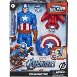 Figurine captain america 30 cm blast gear - avengers heros titan - hasbro - e7374