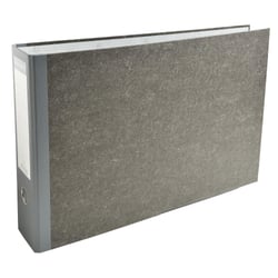 Classeur à levier papier marbre gris dos de 80mm - A3 horizontal. - Gris-dos gris - x 4 - Exacompta