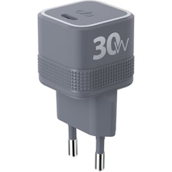 Force Power Chargeur UltraGaN USB-C Cube 30W Power Delivery Ultra Rapide Universelle Gris