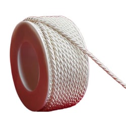 4 mètres de cordon, cordelette unie tressée décoration, scrapbooking couture 4 mm BLANC