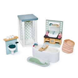 Mobilier salle de bain pour maison de poupées