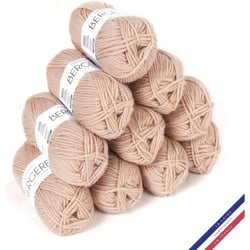 10 pelotes de laine - Bisque - 100% acrylique - Bergère de France - Barisienne 7