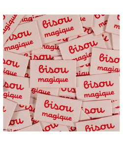 Étiquettes tissées ©ikatee - Bisou Magique - x5 bisou
