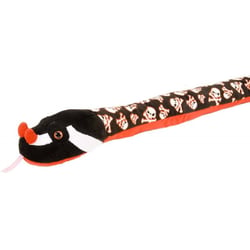 Peluche serpent tete de mort rouge et noir 135 cm - wild republic - 11111