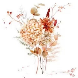 4 serviettes en papier découpage collage 33 cm BOUQUET D AUTOMNE F 216