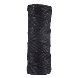 Fil de jute, 3, 3,5mm ø, noir, bobine 50m