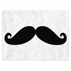 Tapis de souris Moustache sur papier froissé 27 x 19 cm