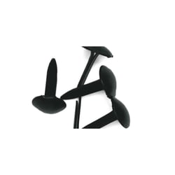 Attaches parisiennes Rond, 4+8 mm, boîte blister 75 pces, noir