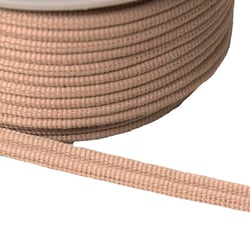 Double cordon 9mm beige/rose au mètre