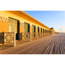 Tableau mural encadré cabines de plage de Deauville 65x97 cm