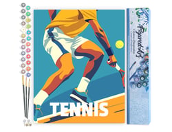 Peinture par Numéro Figured'Art - Affiche sportive Tennis - Kit de Loisir Créatif DIY Numéro d'Art Complet - 40x50cm sans châssis en bois