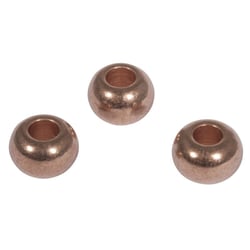 Perle en métal, 6mm ø, or rose, trou 2mm ø, 6 pces