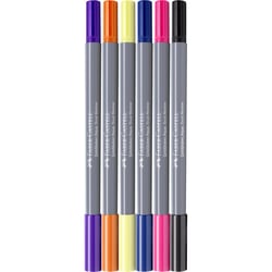 6 feutres - Dessin - Faber-Castell - Goldfaber Aqua - Double pointe - Fantasy