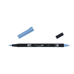 Lot de 6 feutres double pointe - TOMBOW - ABT Dual Brush Pen - Bleu paon