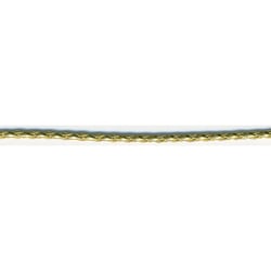Bobine 19m Cordelière tressée aspect skaï 3mm doré