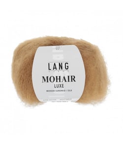 Pelote de Mohair et soie à tricoter MOHAIR LUXE - 25 GR -Lang Yarns 339 Jaune