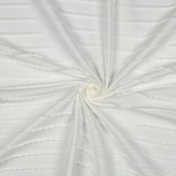 Tissu Jersey Coton à volants uni Blanc