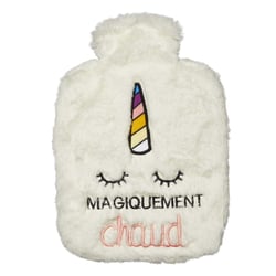 Bouillotte peluche licorne